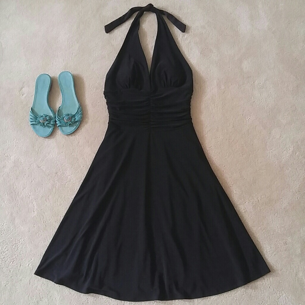 WHBM Halter Open Back Cocktail Dress